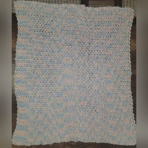 New Hand Made Crochet/Knitted Blanket Multi-colored Boys/Girls